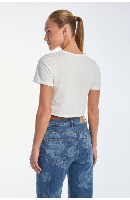 Shop Noli Yoga The Noli Shop Diana Bow T-shirt In White