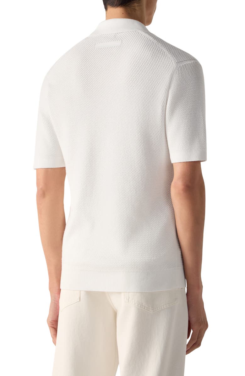 ZEGNA Premium Cotton Polo Shirt, Alternate, color, White