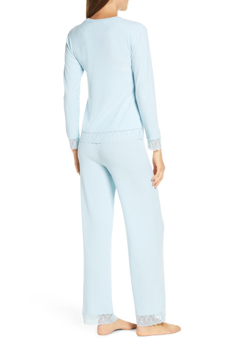 Lace Trim Pajamas, Alternate, color, BLUE DREAM