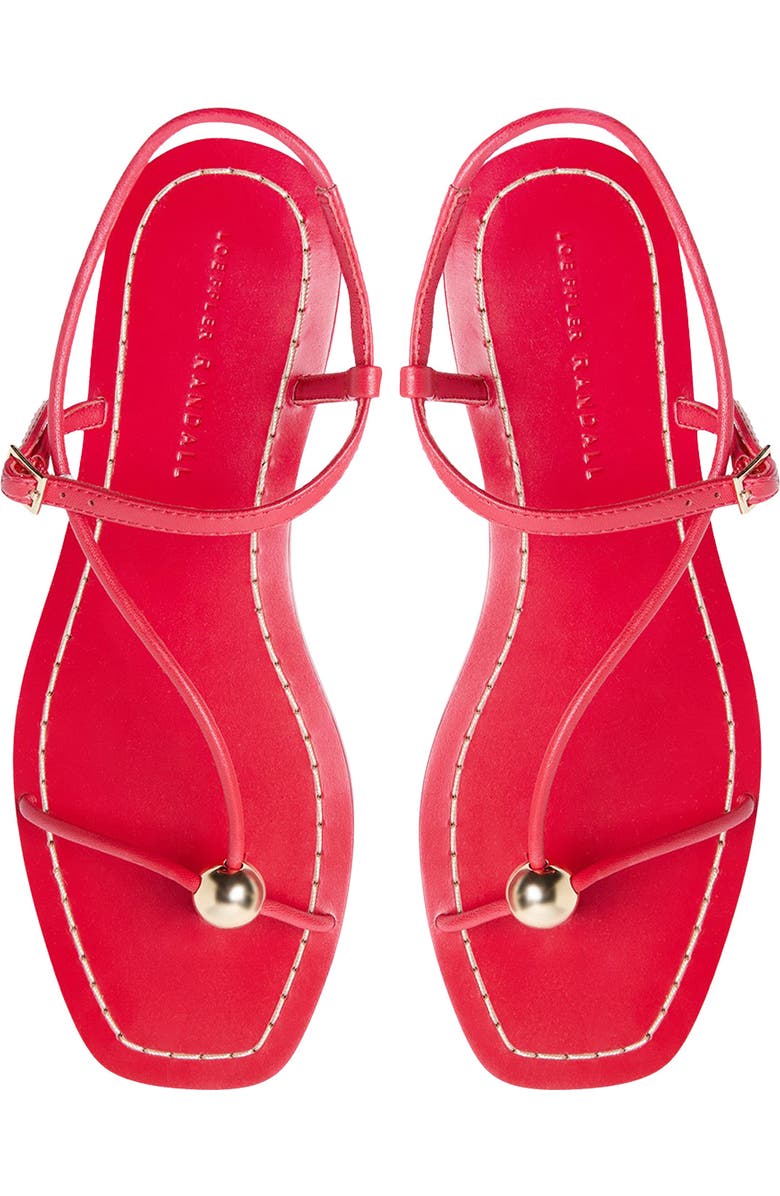 Loeffler Randall Lara Ankle Strap Sandal, Alternate, color, Red