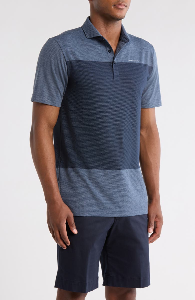 TravisMathew Rudder Runner Polo, Alternate, color, Heather Total Eclipse