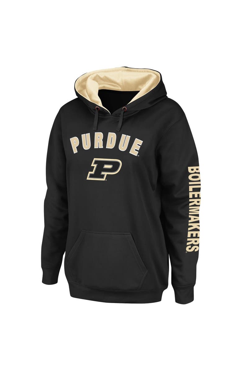 COLOSSEUM Women's Colosseum Black Purdue Boilermakers Loud and Proud Pullover Hoodie, Alternate, color, Black