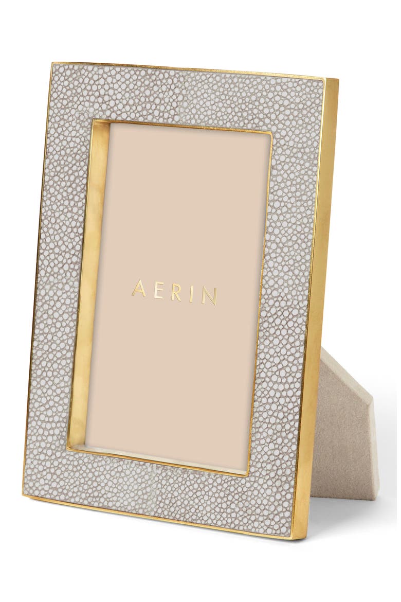 Classic Dove Faux Shagreen 4x6 Frame, Main, color, DOVE