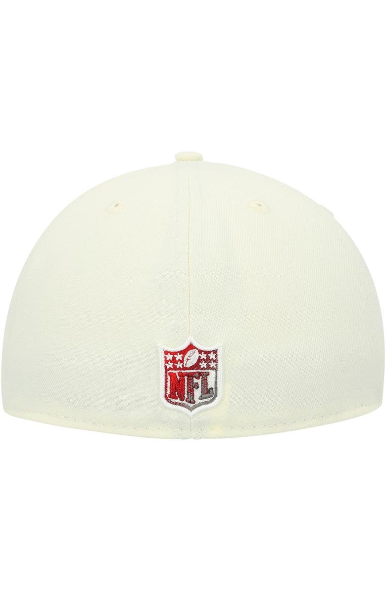 New Era Men's New Era Cream Tampa Bay Buccaneers Chrome Color Dim 59FIFTY Fitted Hat, Alternate, color, Cream