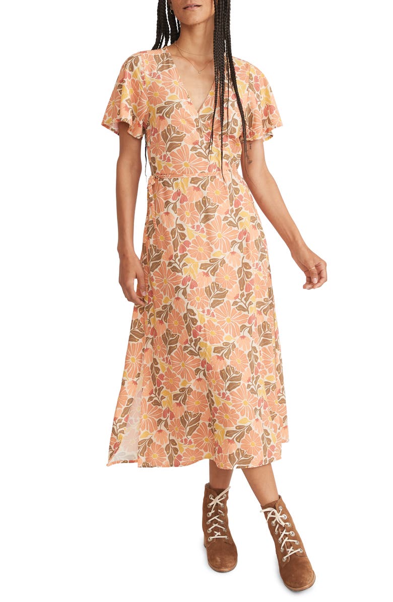 Marine Layer Emlyn Floral Midi Dress, Main, color,