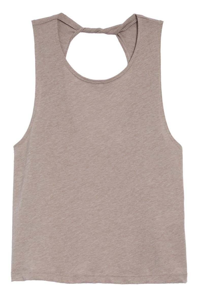 Boyfriend Jersey Aquarius Tank Top, Alternate, color, LATTE HEATHER