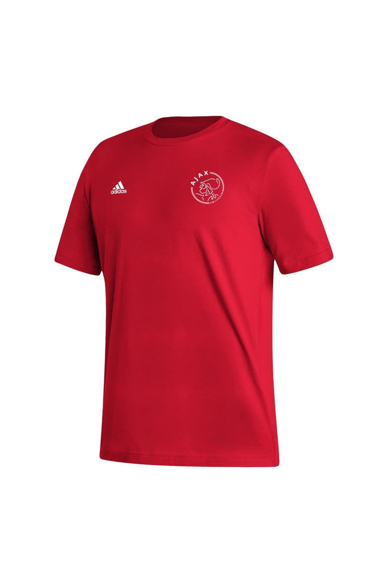 Men's adidas Red Ajax Crest T-Shirt, Alternate, color, Red