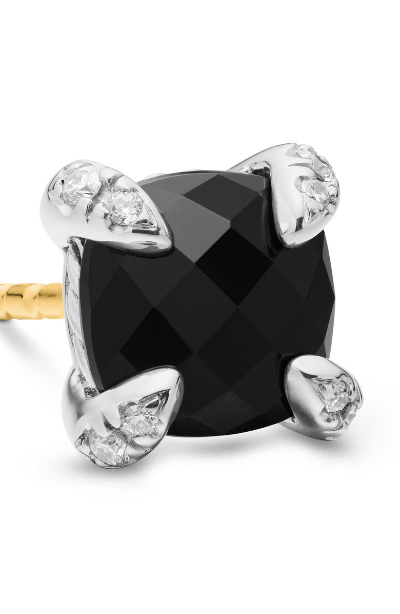 David Yurman Chatelaine<sup>®</sup> Stud Earrings, 6mm, Alternate, color, Black Onyx