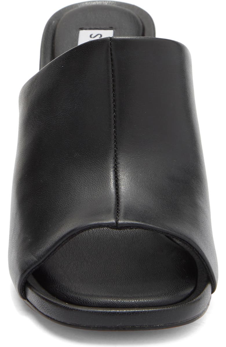 Steve Madden Giavana Block Heel Slide Sandal, Alternate, color, Black Leather