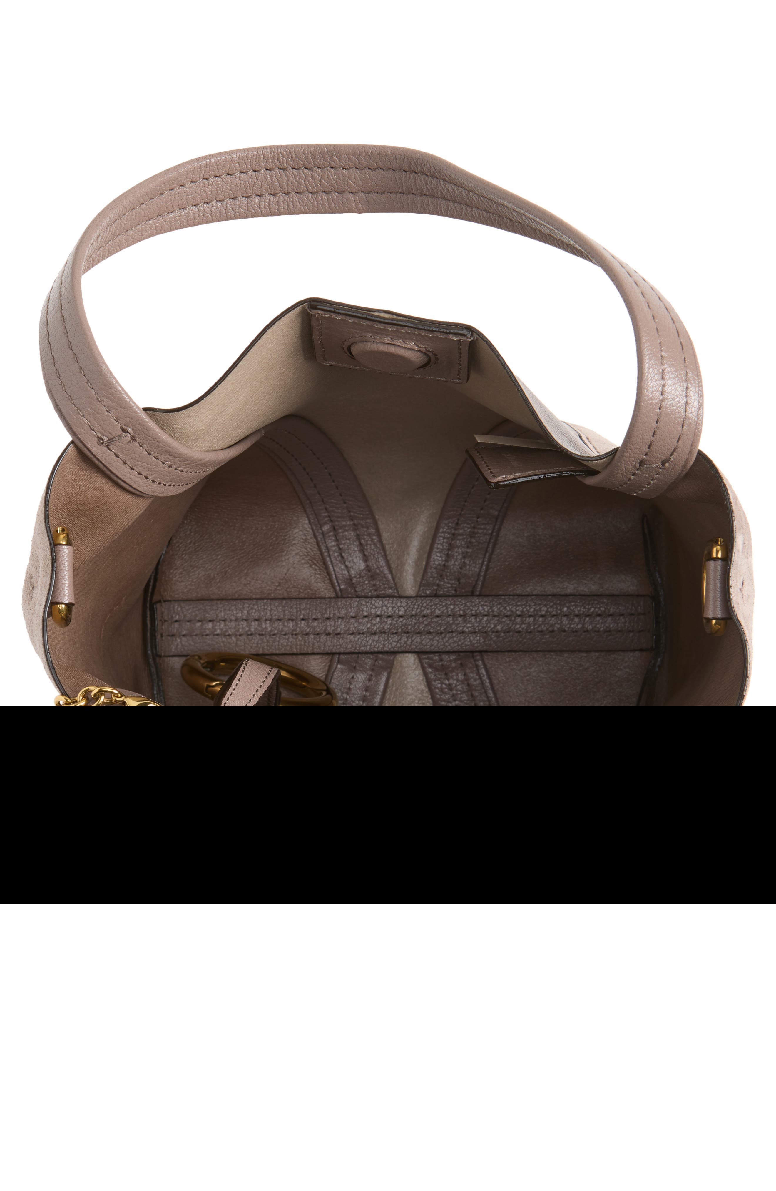 Small Chloé Spin Leather & Suede Tote (Nordstrom Exclusive), Alternate, color, TWILIGHT PURPLE