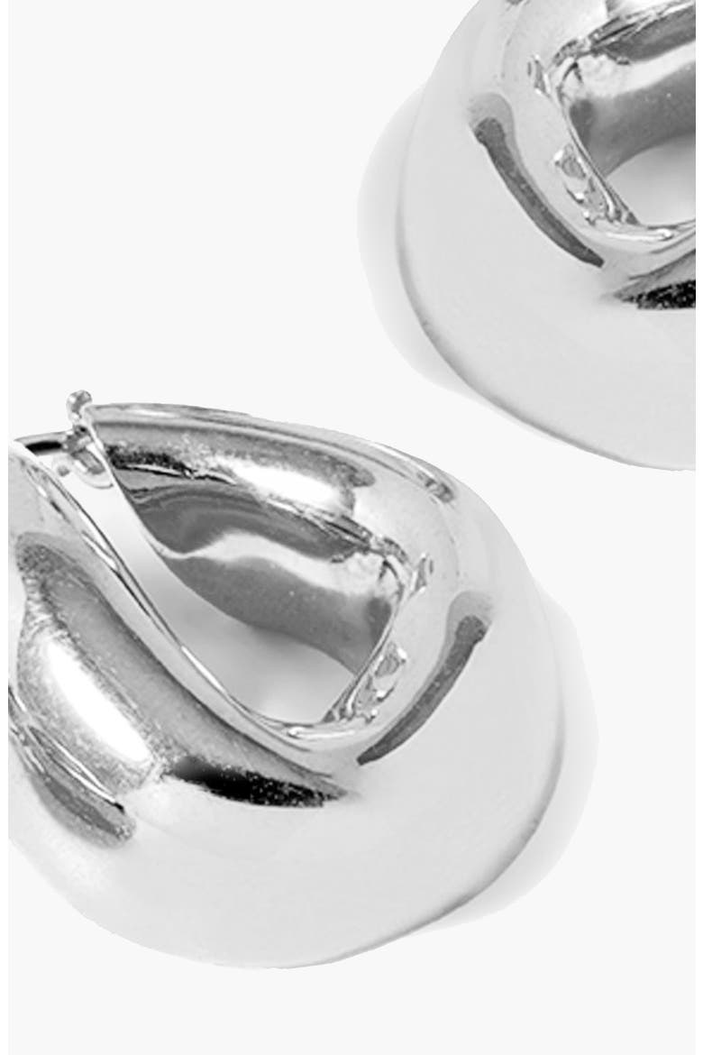 Falin Midi Chubby Hoop Earrings in Silver, Alternate, color, Silver