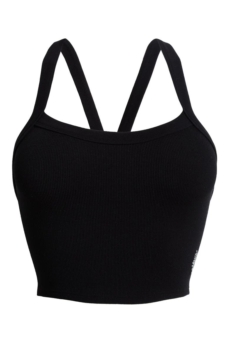 FP Movement All Clear Rib Crop Camisole, Alternate, color, BLACK