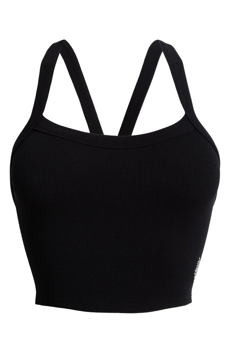 Free People FP Movement All Clear Rib Crop Camisole, Alternate, color, Black