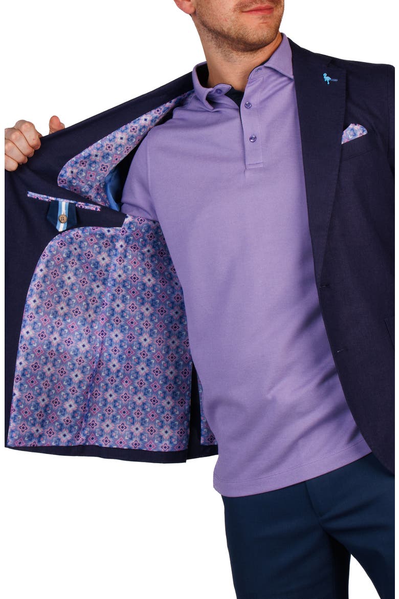 Linen Blend Sport Coat, Alternate, color, NAVY