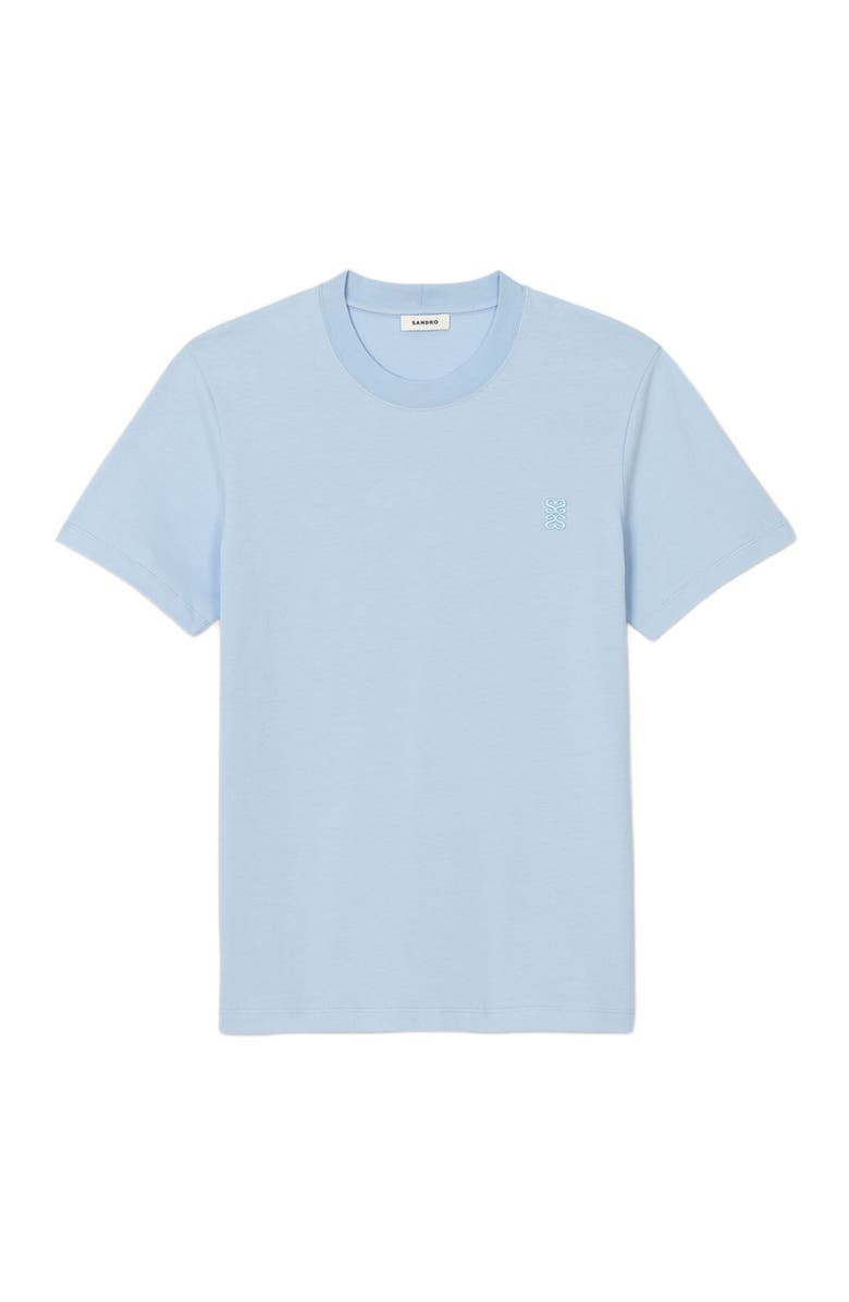 SANDRO Cotton T-shirt, Alternate, color, Blue Sky