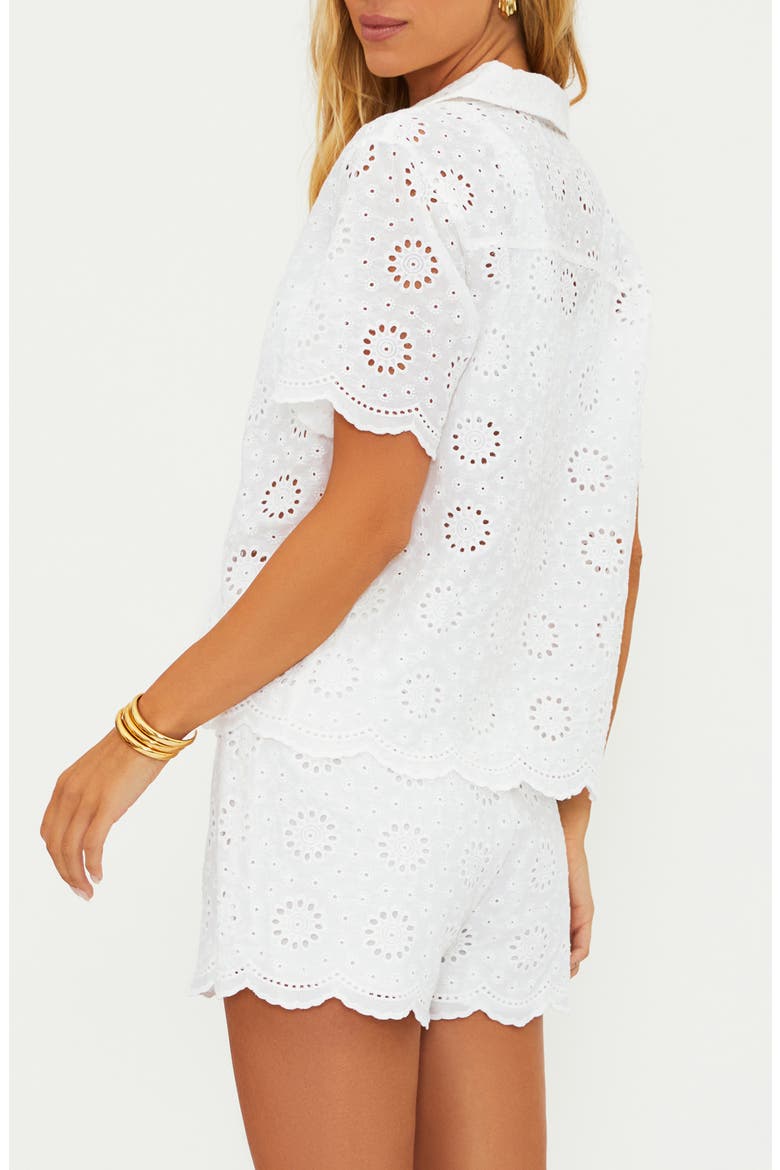 Lexie Cotton Eyelet Cover-Up Shirt, Alternate, color, WHITE MAGNOLIA EYELET