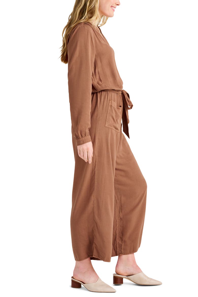 Teaghan Tie Waist Jumpsuit, Alternate, color, HENNA