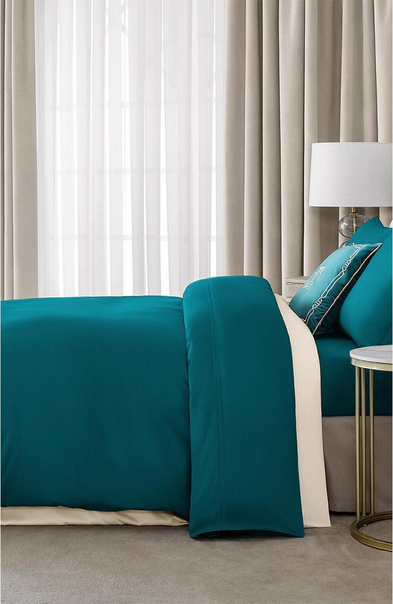 Togas Rhapsody Flat Sheet, Alternate, color, Blue-Green