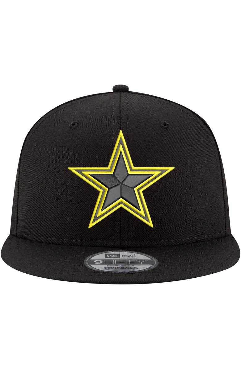 New Era Men's New Era Black Dallas Cowboys Volt 9FIFTY Snapback Hat, Alternate, color,