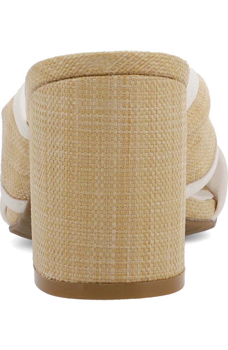 MIA Hania Block Heel Sandal, Alternate, color, Natural W/ White