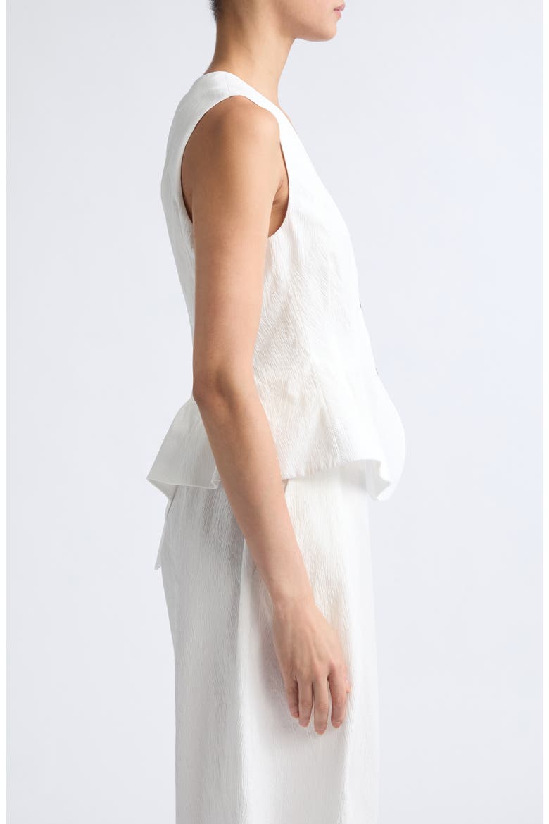 William Flared Vest, Alternate, color, WHITE