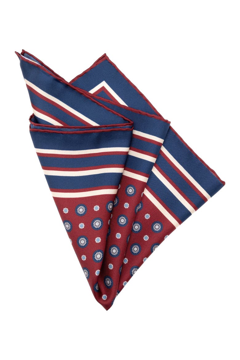 Pantera - Silk Pocket Square for Men, Alternate, color, Burgundy and  Navy