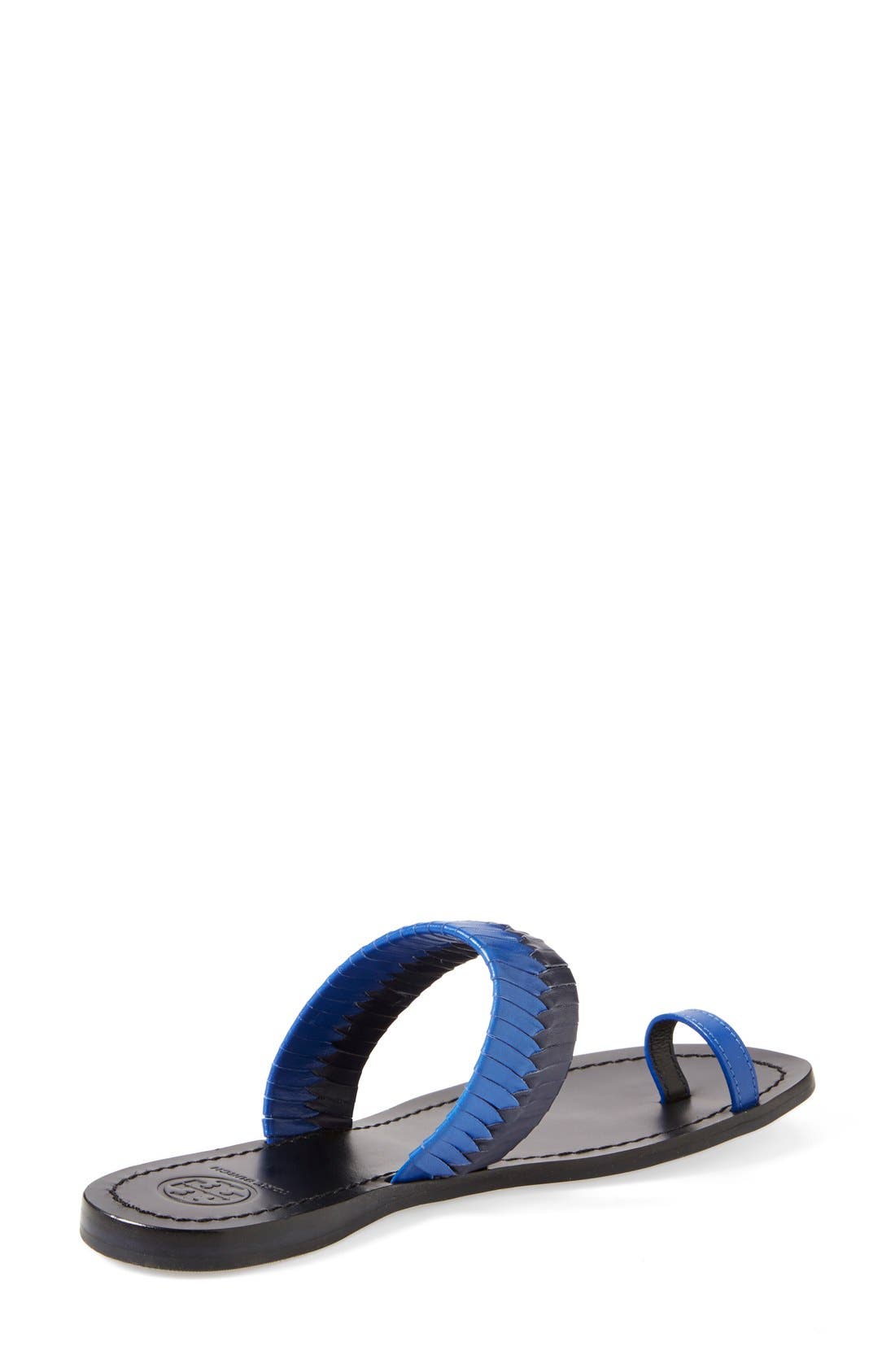 Tory Burch Two-Tone Woven Leather Sandal, Alternate, color, 