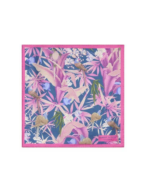 York Tropical Floral Pocket Square