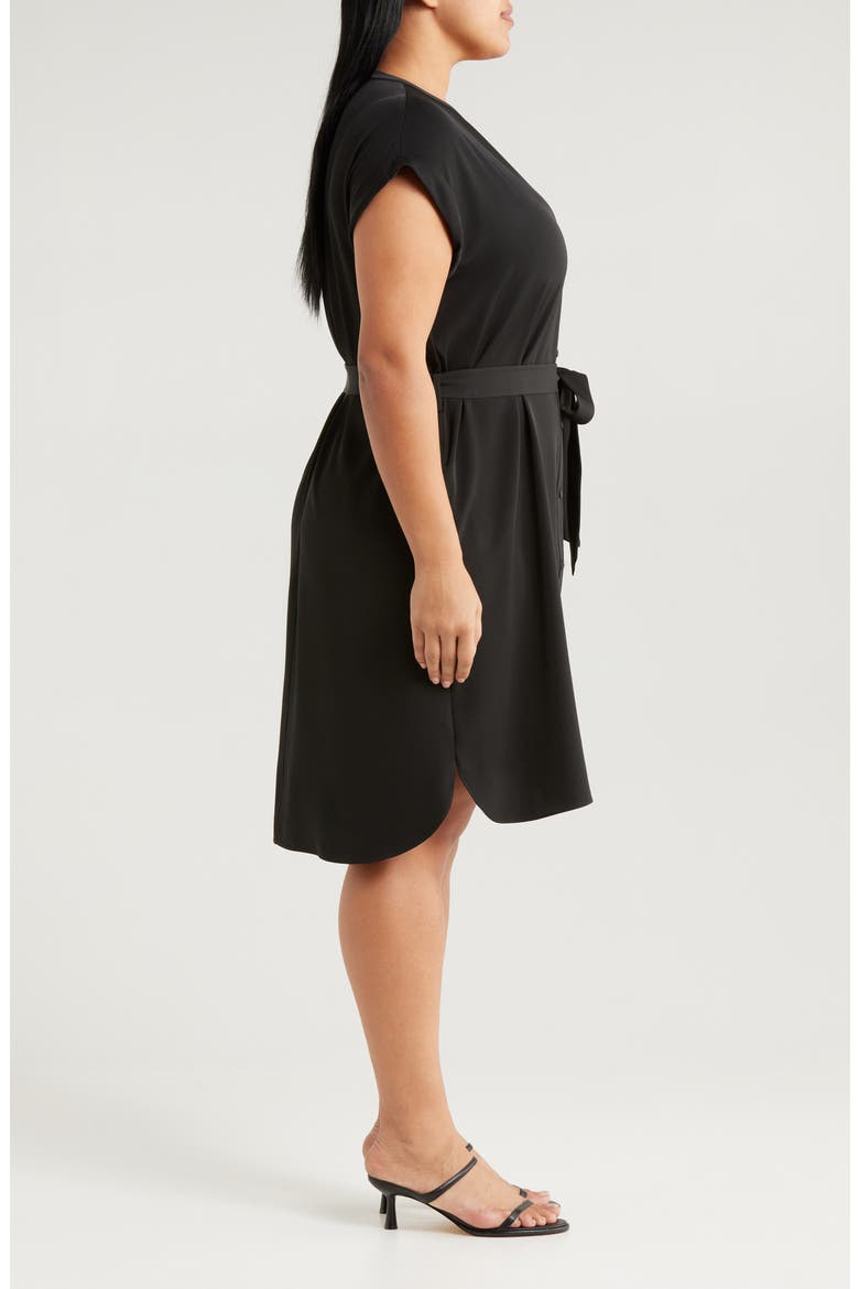 Blakely Knit Shirtdress, Alternate, color, BLACK