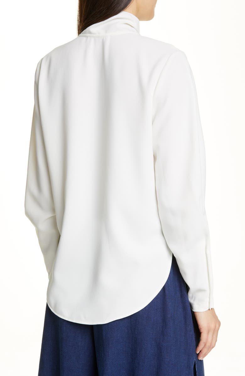 See by Chloé Tie Neck Crepe Top, Alternate, color, 