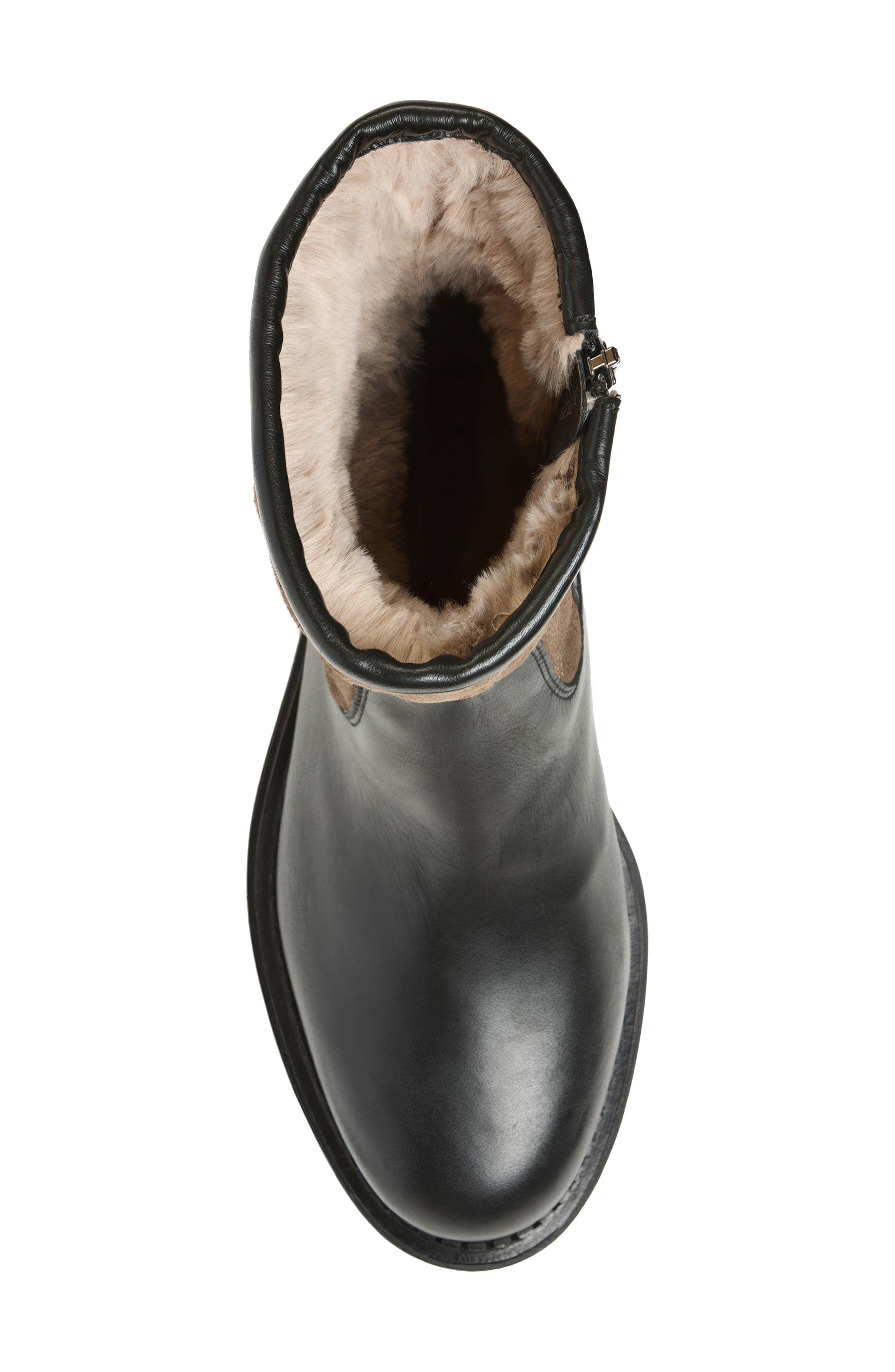 Zema Waterproof Leather Boot, Alternate, color, BLACK/ TOBACCO