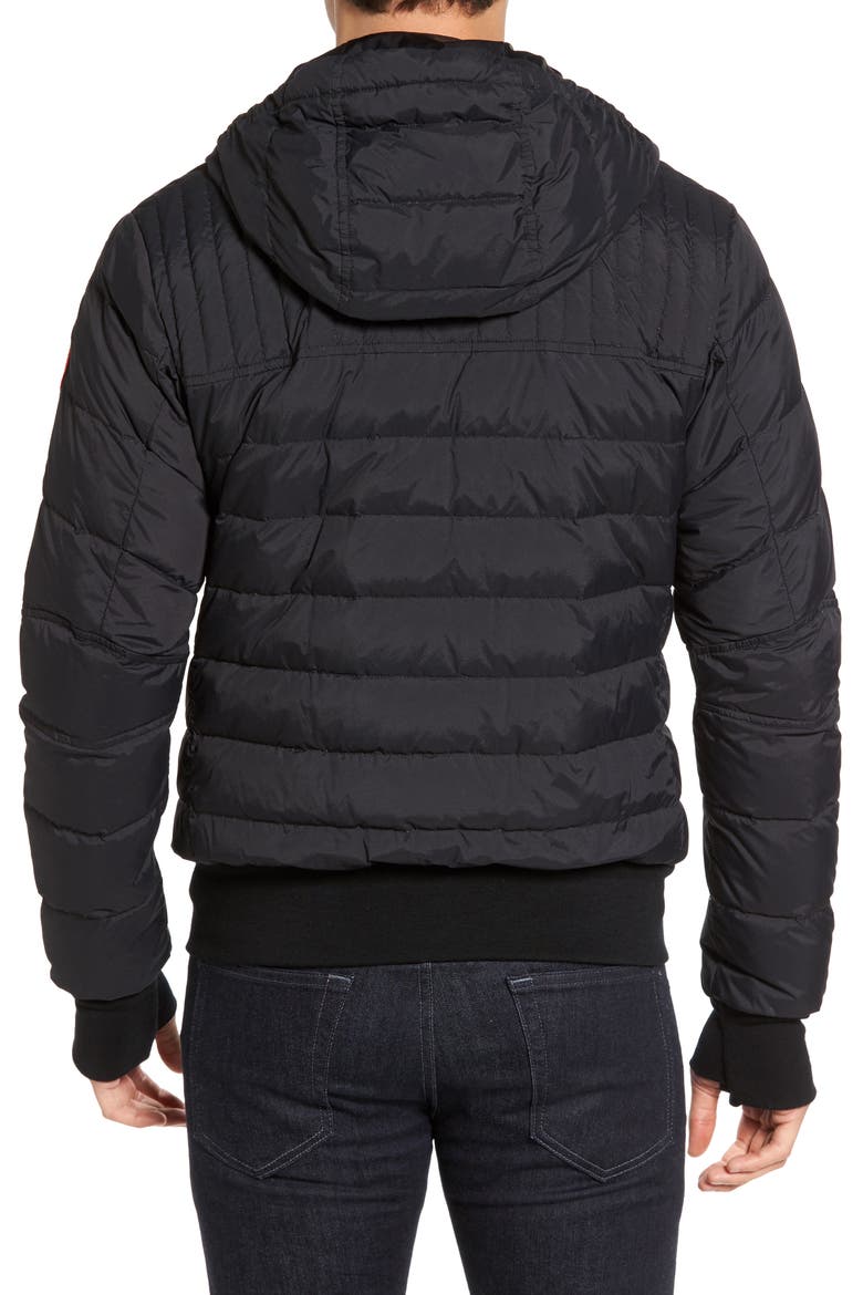 Cabri Hooded Slim Fit Down Jacket, Alternate, color, BLACK