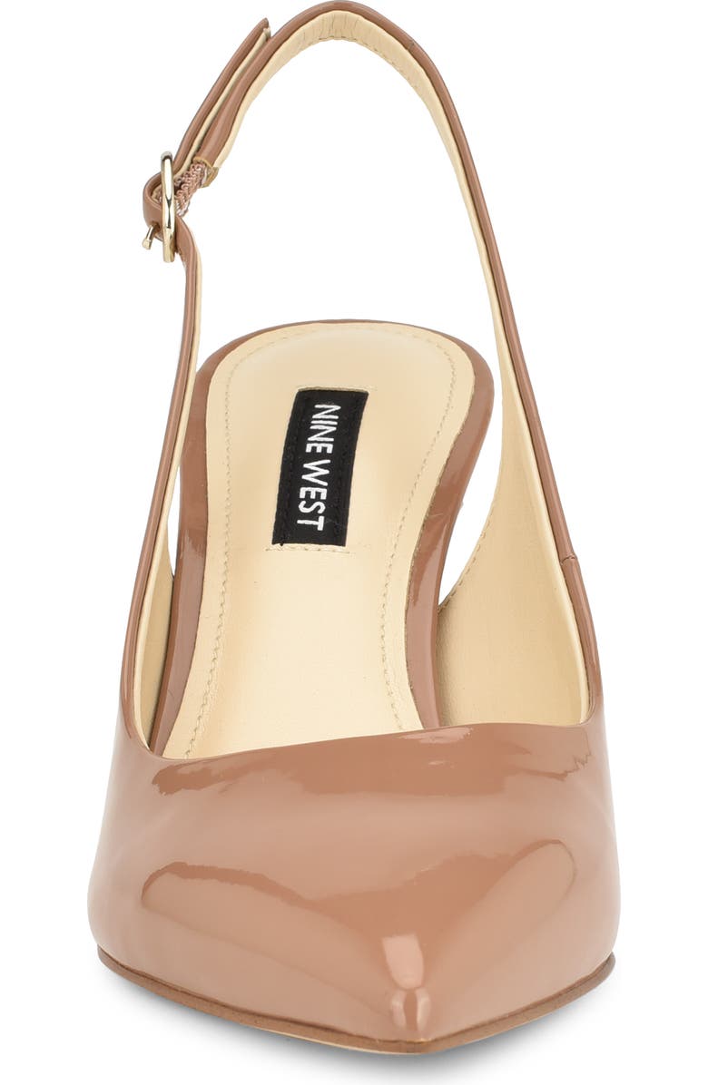 Nine West Menora Slingback Pointed Toe Pump, Alternate, color, Medium Natural