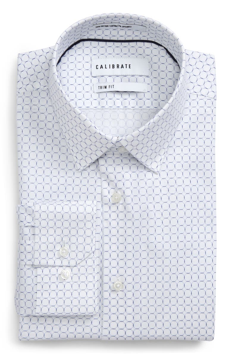 Calibrate Trim Fit Circle Print Dress Shirt, Main, color,