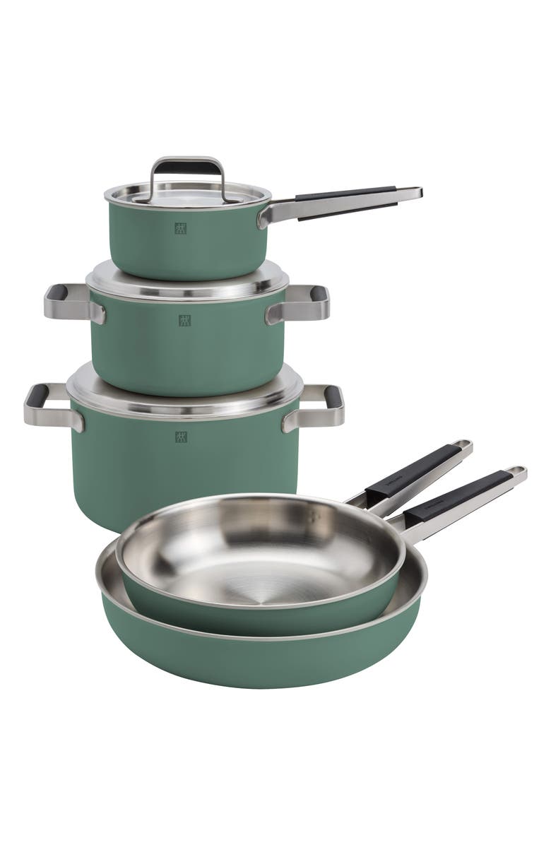ZWILLING Pure 8-Piece Stainless Steel Cookware Set, Alternate, color, Green
