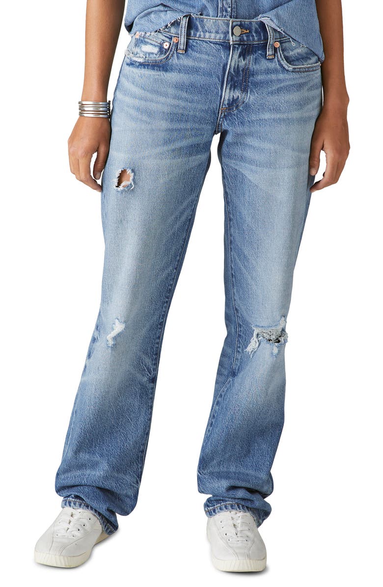 Lucky Brand Easy Rider Ripped Bootcut Jeans, Main, color,