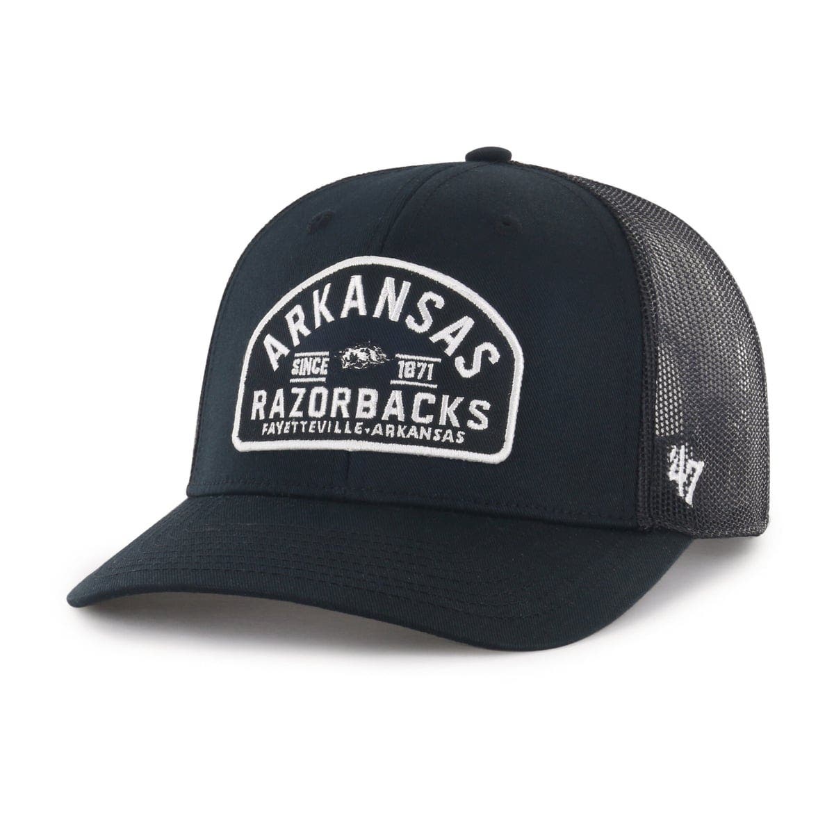 '47 Men's '47 Black Arkansas Razorbacks Leland Trucker Adjustable Hat ...