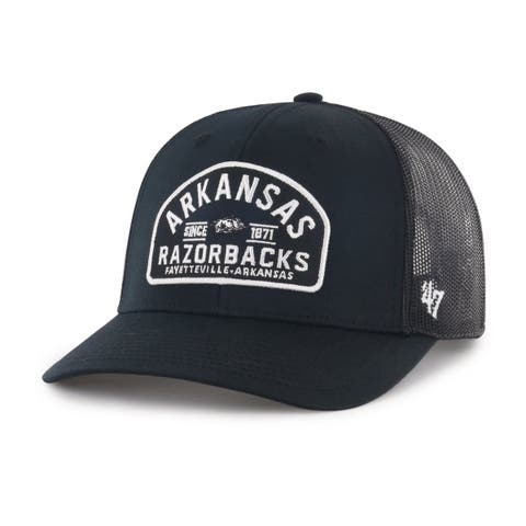 Men's '47 Black Arkansas Razorbacks Leland Trucker Adjustable Hat