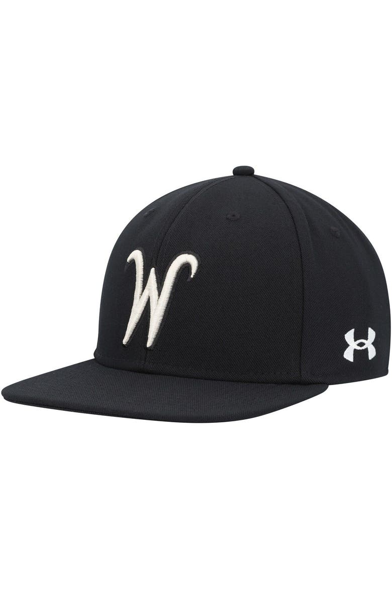 Men's Under Armour Black Wichita State Shockers Baseball Flex Fit Hat, Main, color, Black