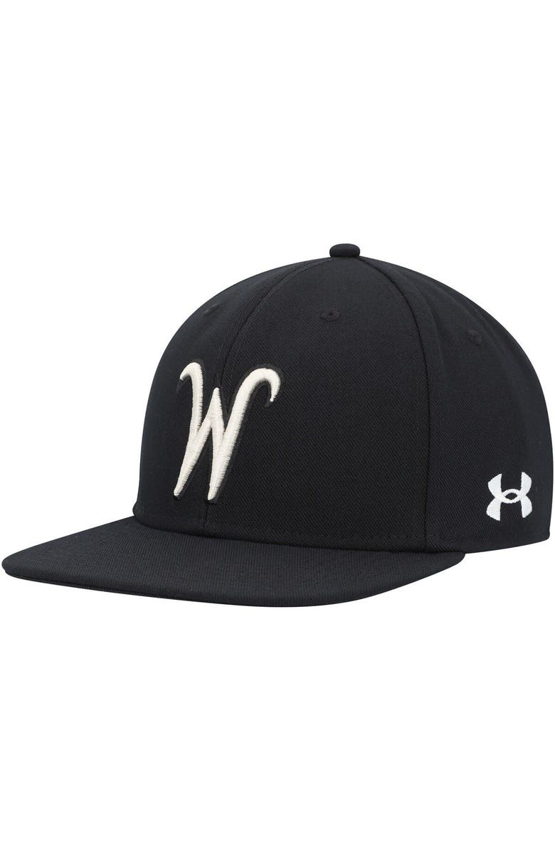Under Armour Men's Under Armour Black Wichita State Shockers Baseball Flex Fit Hat, Main, color,
