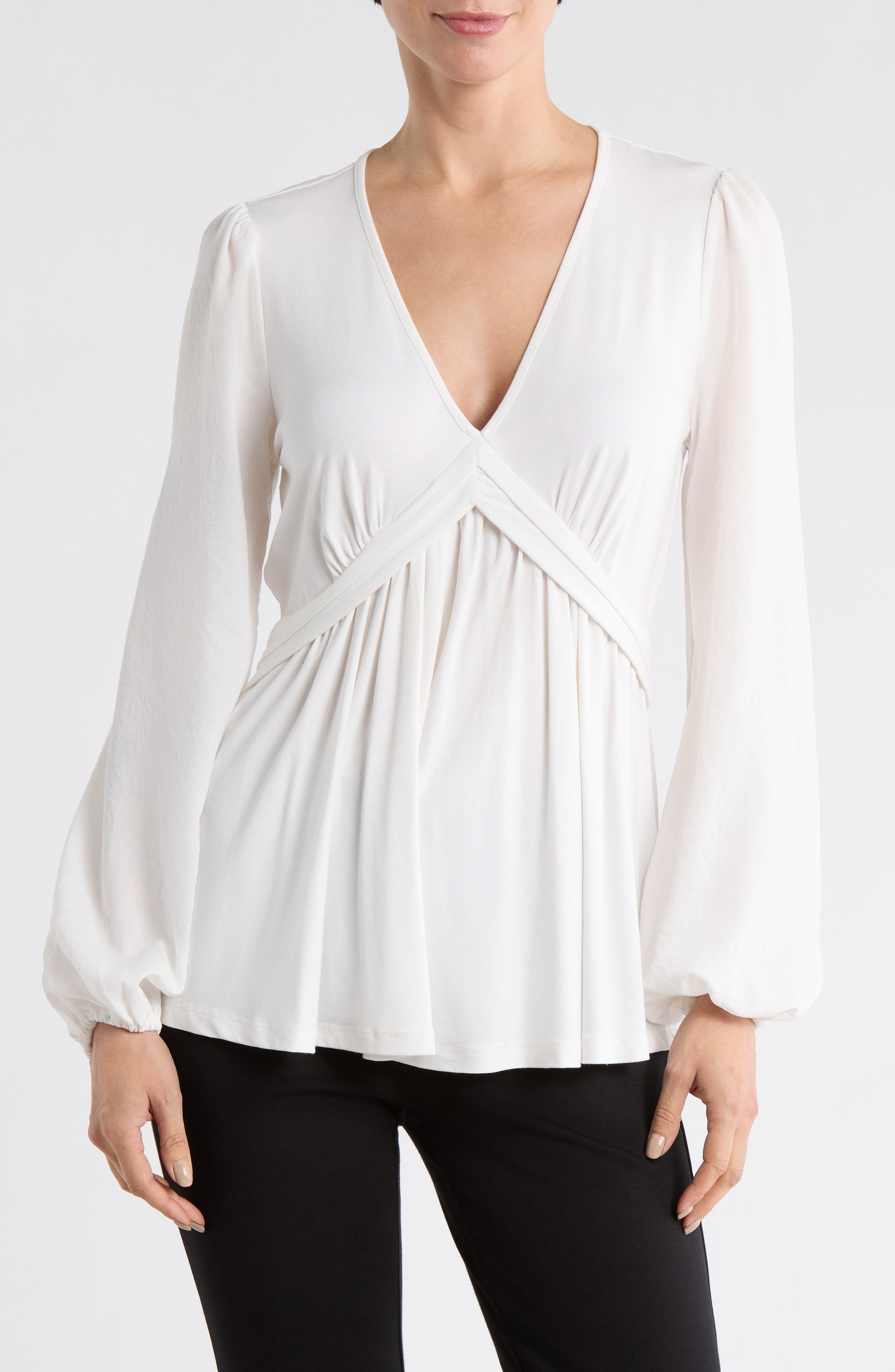 V-Neck Flare Top - image 3