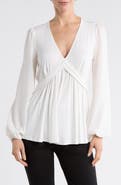 PATRIZIA LUCA V-Neck Flare Top