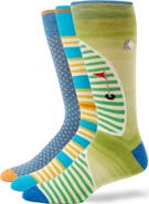 Lorenzo Uomo Assorted 3-Pack Cotton Blend Dress Socks
