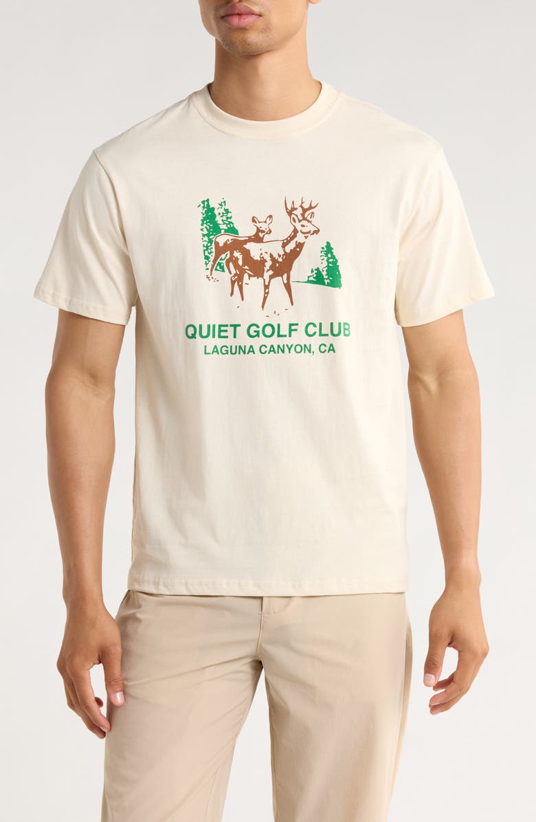 Quiet Golf Laguna Canyon Graphic T-Shirt, Main, color, Bone