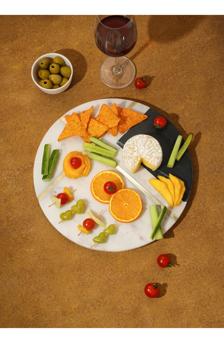 Tiramisu Classic Monochrome Marble Platter, Alternate, color, White/ Black