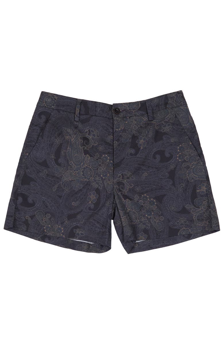 Lords of Harlech Paisley Explosion Womens Tailored Short, Alternate, color, Paisley Explosion Black