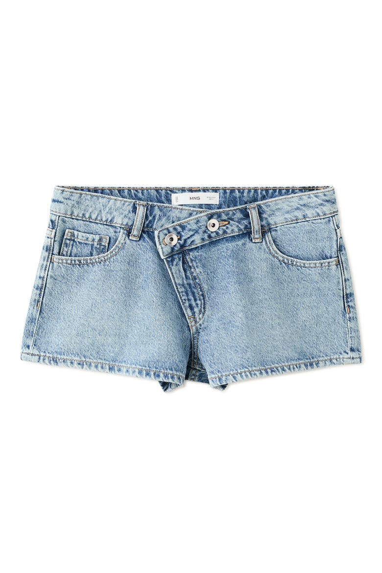 Low Waist Mini Jeans Shorts, Alternate, color, MEDIUM BLUE
