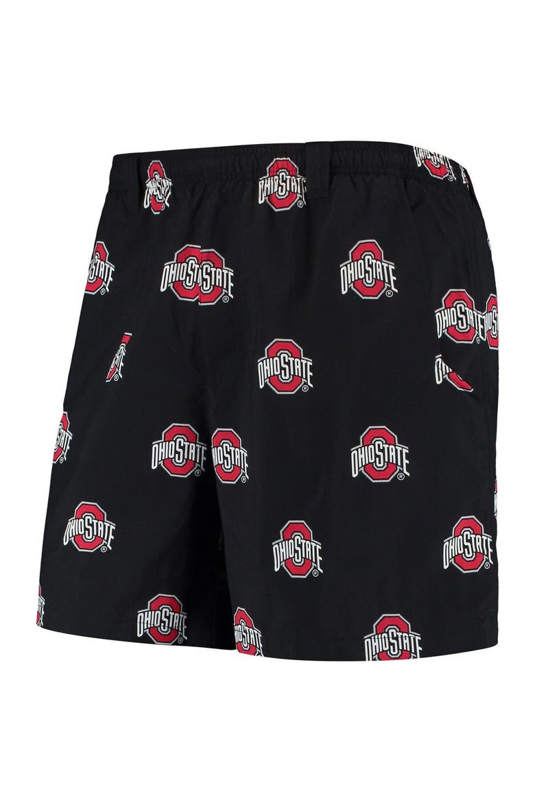Men's Columbia Black Ohio State Buckeyes PFG Backcast II Omni-Shade Hybrid Shorts, Alternate, color, Black