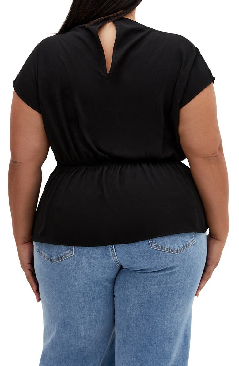 City Chic Temple Ave Side Drape Top, Alternate, color, 