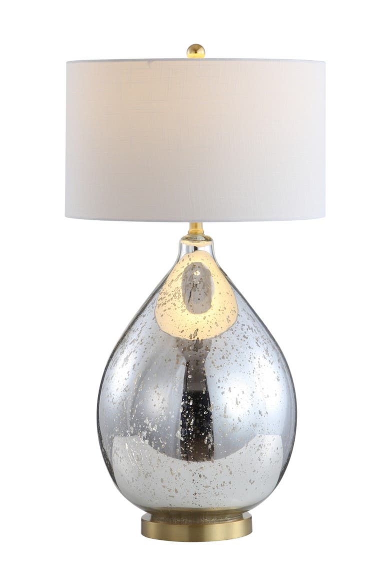 Sasha 30.75" Glass/Metal LED Table Lamp, Mercury Silver, Main, color, Mercury Silver